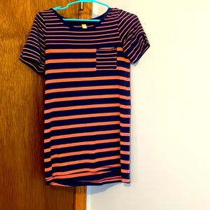 Mini dress orange and blue